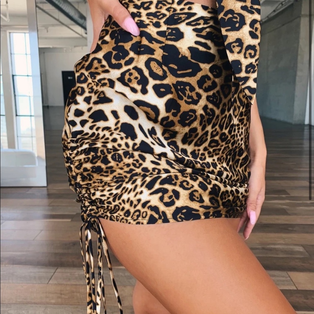 Tigermist rue ruched leopard skirt brand new, with tags *** skirt only ***